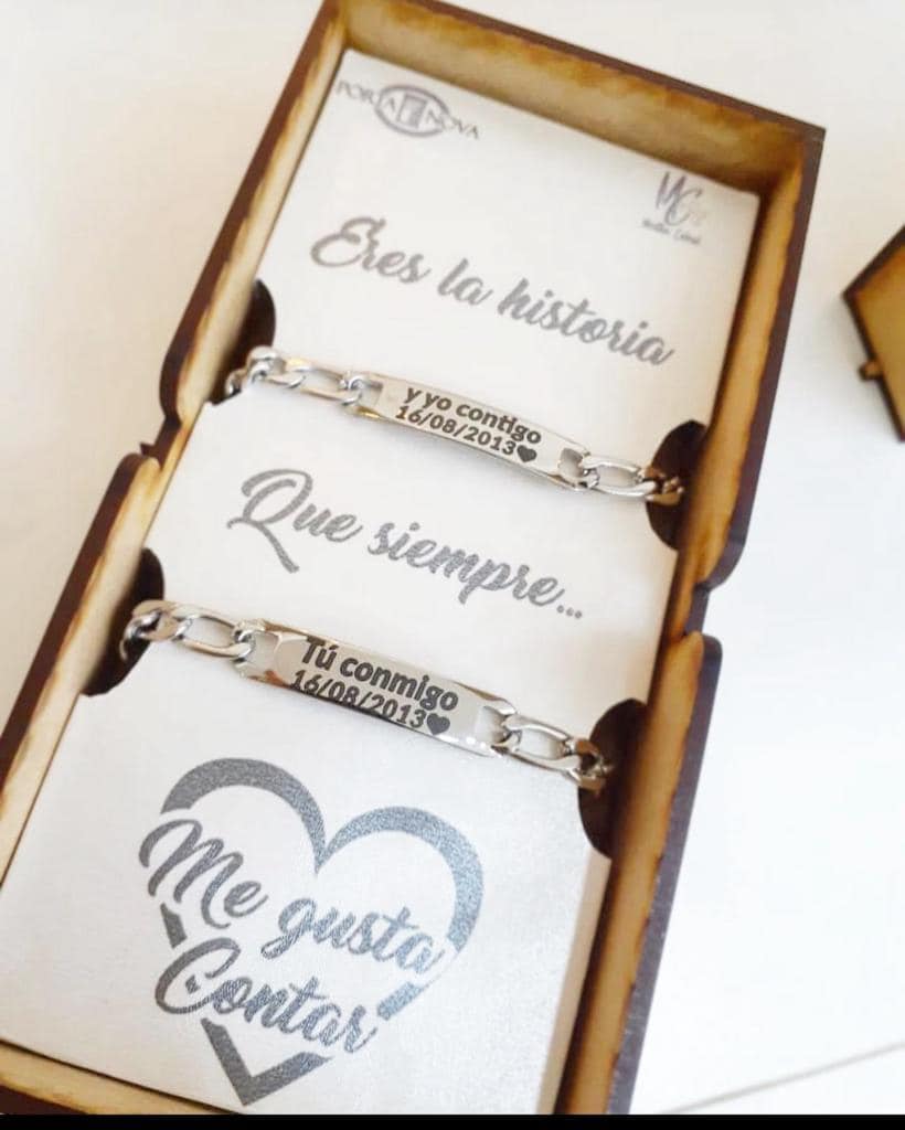 ESCLAVAS ACERO INOXIDABLE PERSONALIZADAS