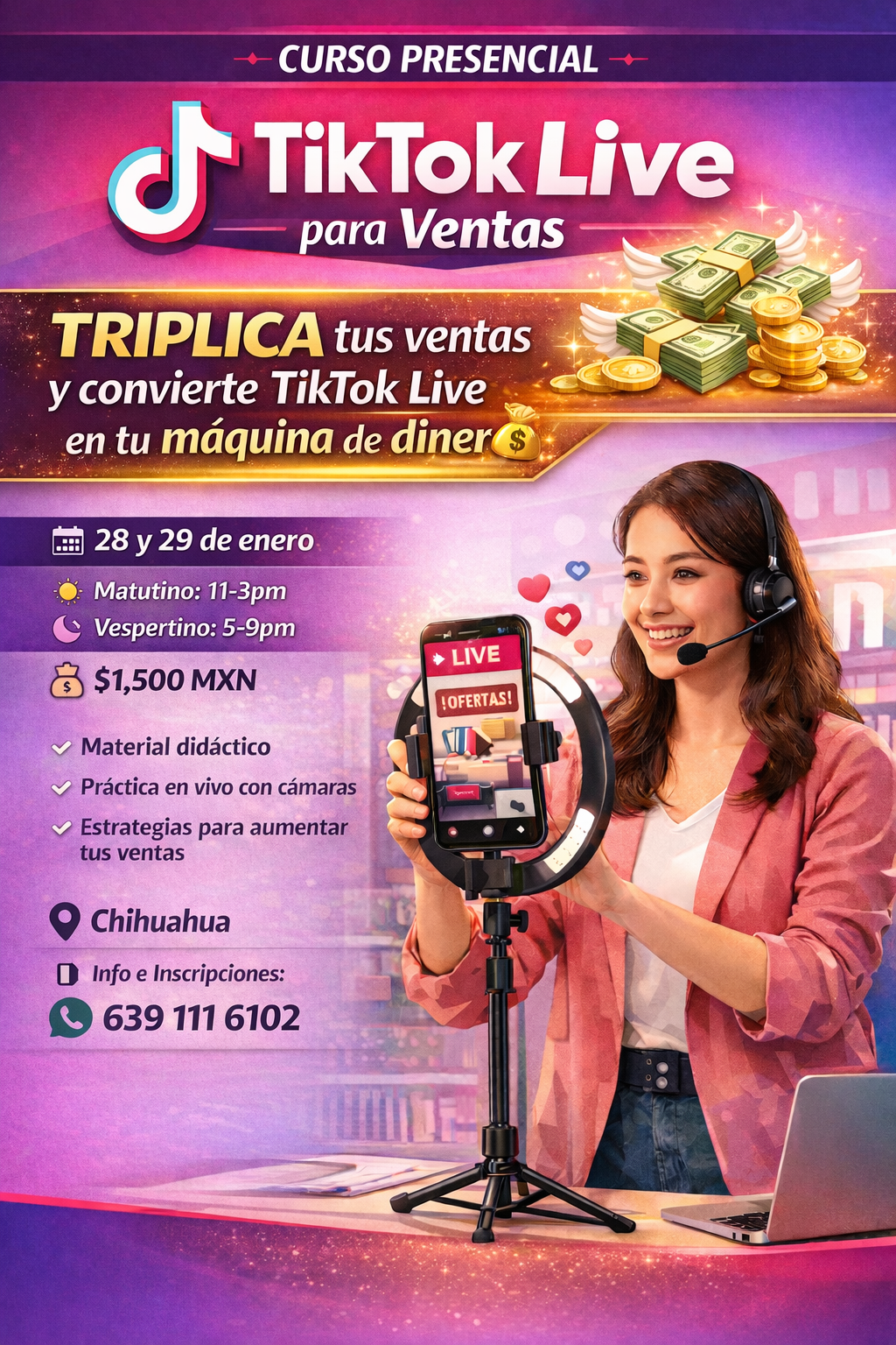 CURSO PRESENCIAL PARA VENTAS EN TIKTOK