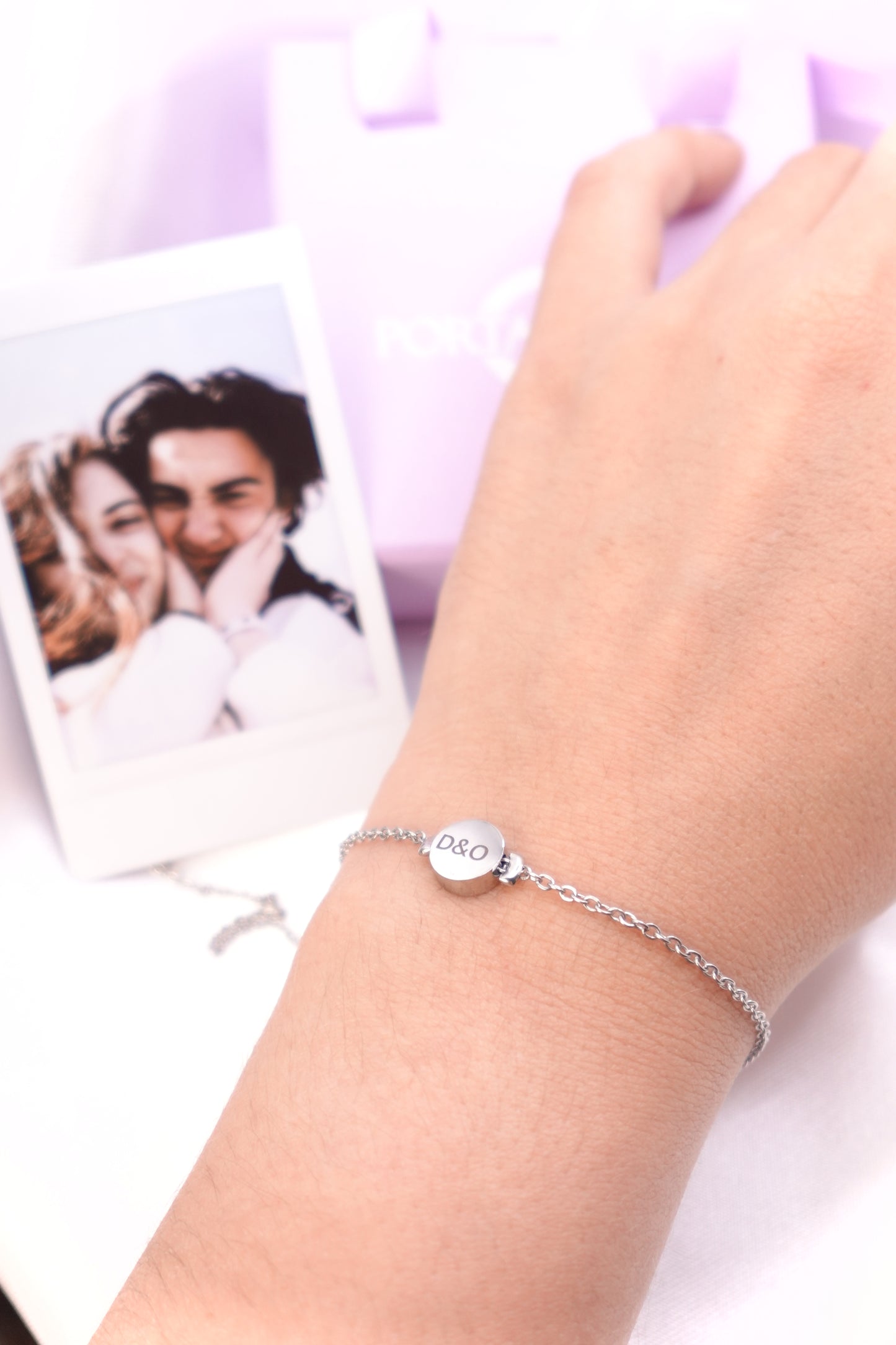 PULSERA PARA PAREJA CON INCIALES