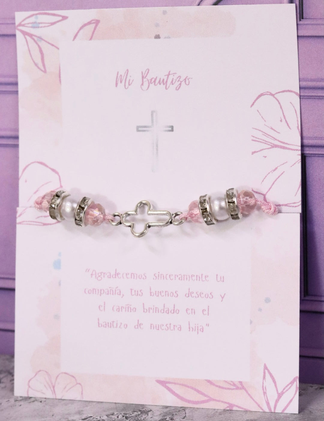 PULSERA DE RECUERDO ROSA
