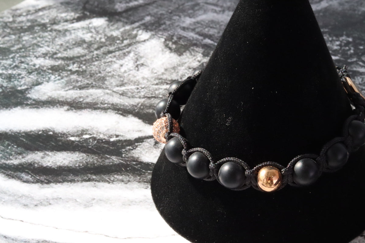 PULSERA CONECTOR ESFERA BRONCE