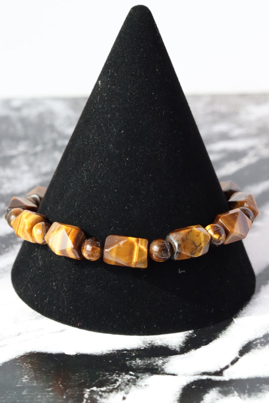 PULSERA OJO DE TIGRE FACETADA