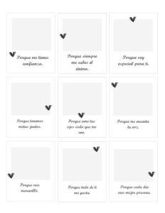 PLANTILLA 50 RAZONES POR LAS QUE TE AMO