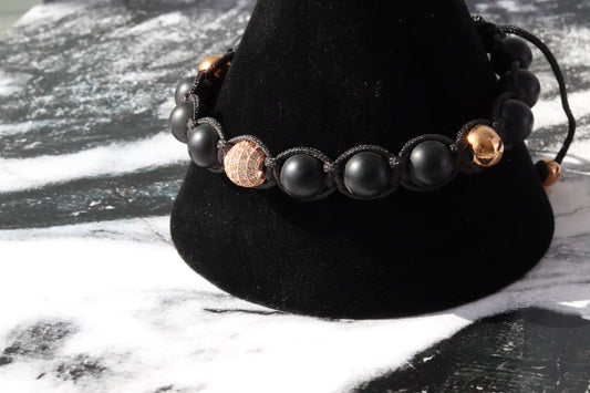 PULSERA CONECTOR ESFERA BRONCE