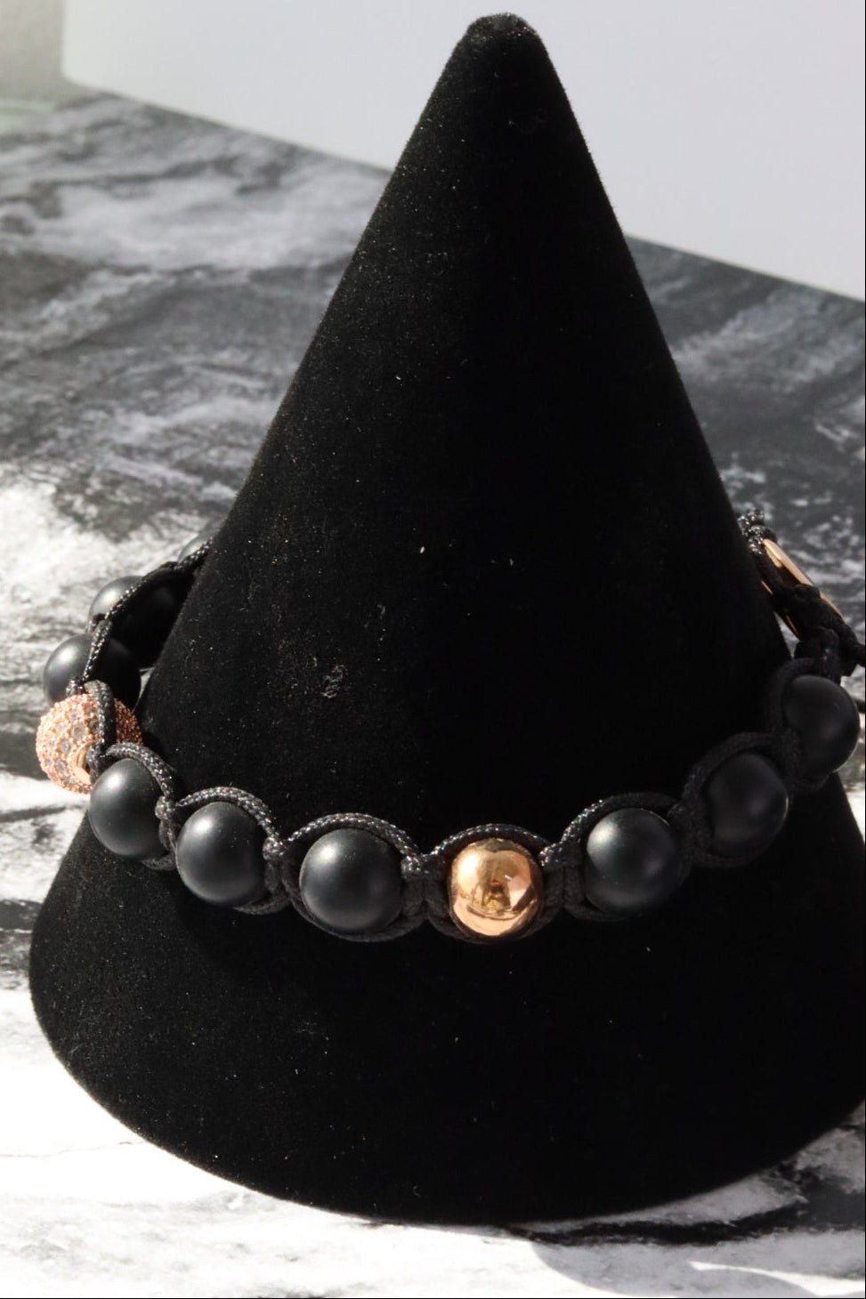 PULSERA CONECTOR ESFERA BRONCE