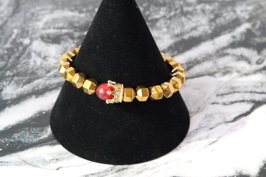 PULSERA CORONA DORADA