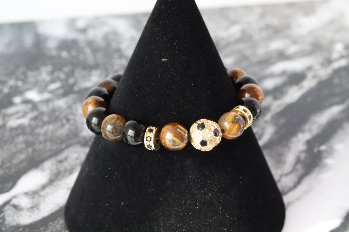 PULSERA OJO DE TIGRE BALON SOCCER