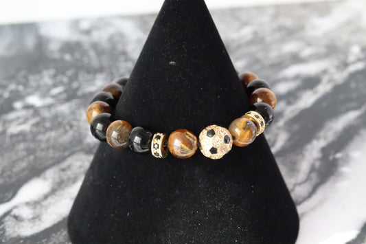 PULSERA OJO DE TIGRE BALON SOCCER