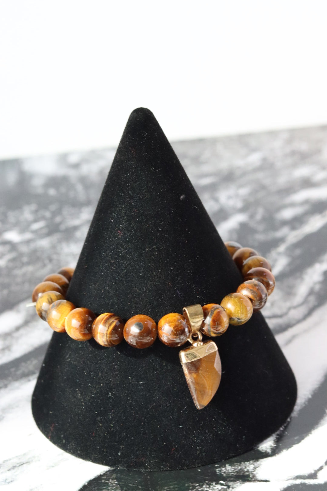 PULSERA DIJE DIENTE OJO DE TIGRE